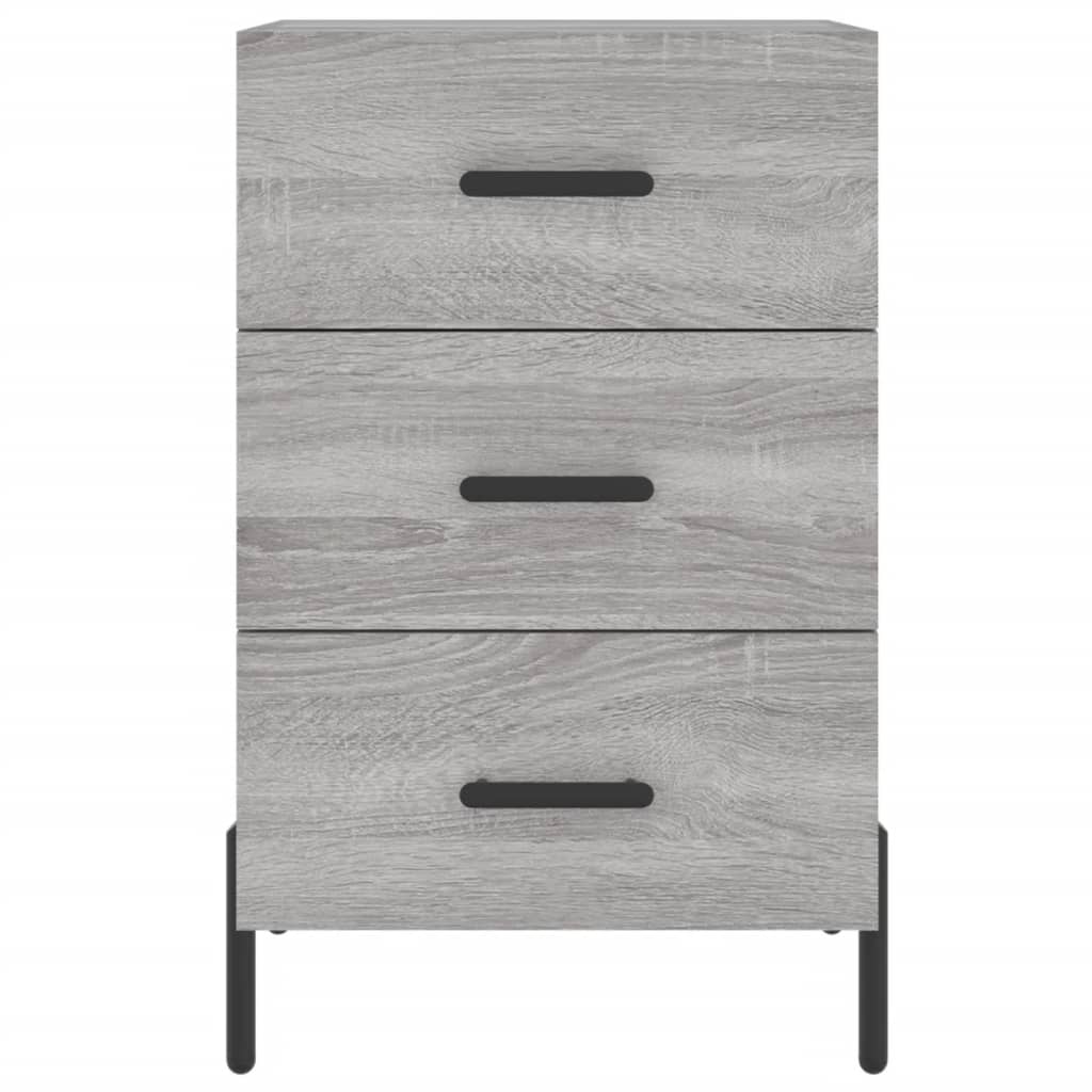 Mesita De Noche Madera De Ingeniería Gris Sonoma 40x40x66 Cm_3