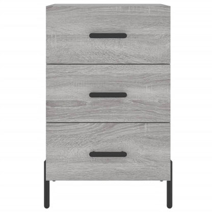 Mesita De Noche Madera De Ingeniería Gris Sonoma 40x40x66 Cm_3