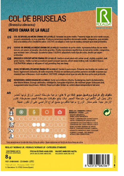 Semillas Col De Bruselas 8g