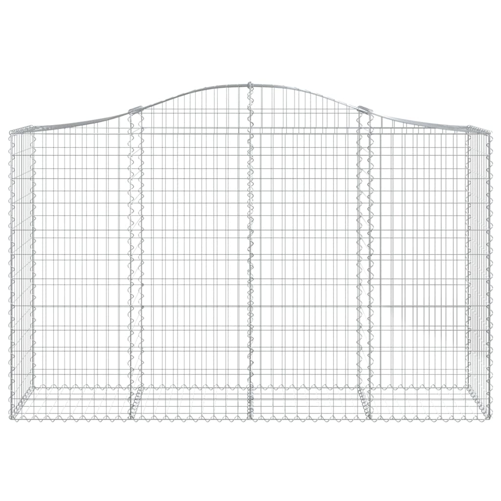 Cestas De Gaviones 7 Uds Forma De Arco Hierro 200x50x120/140 Cm_3