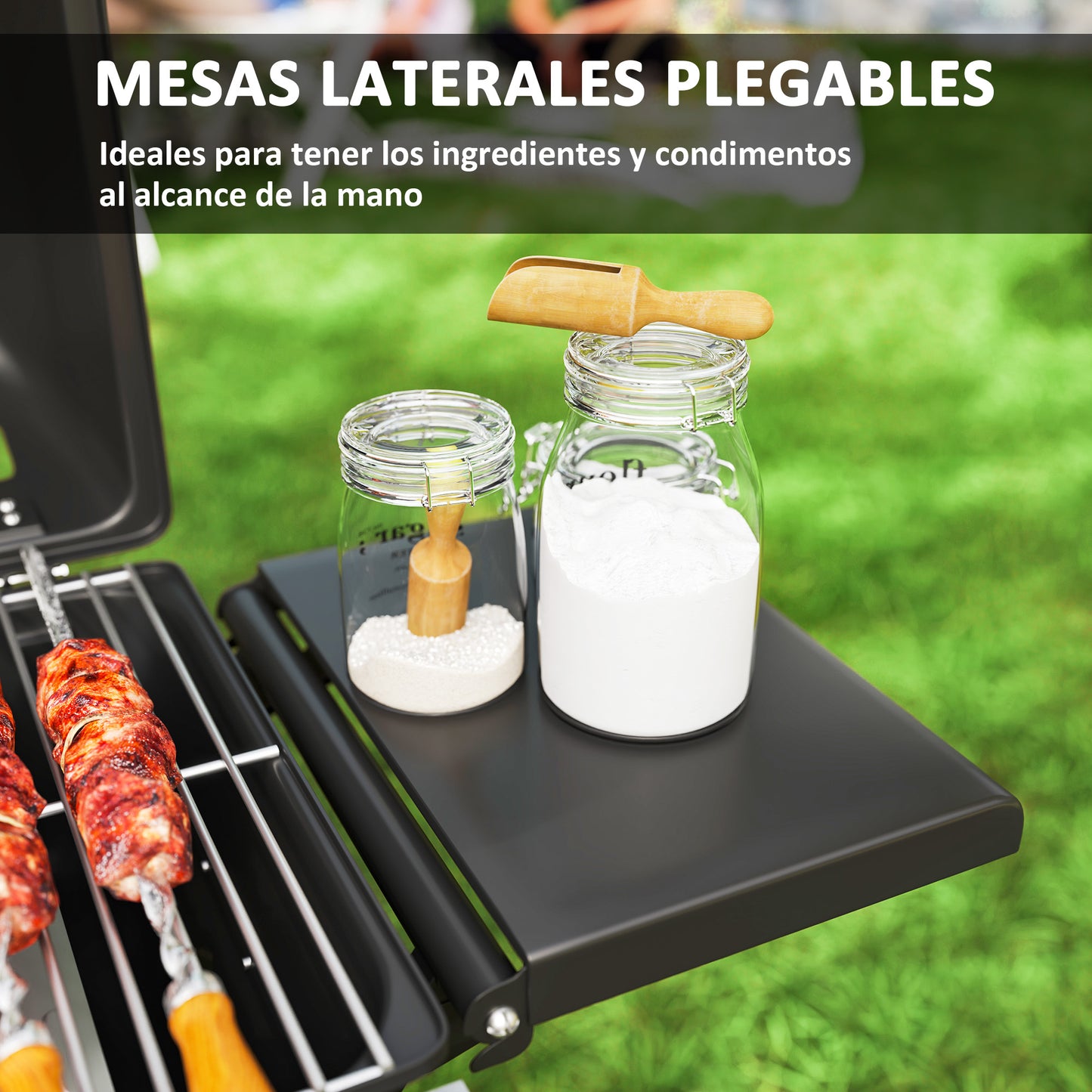Outsunny Barbacoa De Gas Con 2 Quemadores De Acero Inoxidable 5_4