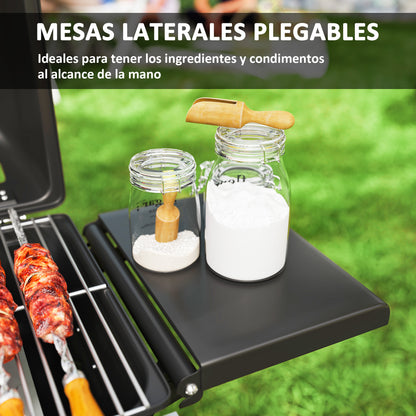 Outsunny Barbacoa De Gas Con 2 Quemadores De Acero Inoxidable 5_4