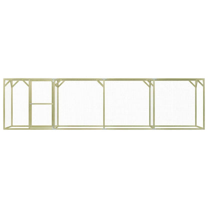 Vidaxl Gallinero De Madera De Pino Impregnada 1,5x6x1,5 M_1
