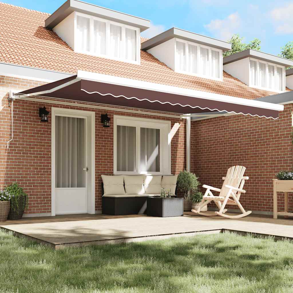 Toldo Retráctil Automático Marrón 450x300 Cm_2