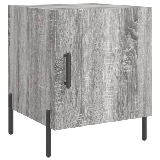 Mesita De Noche Madera De Ingeniería Gris Sonoma 40x40x50 Cm_0