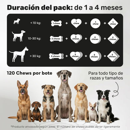 Pack Calma + Condro + Probiotico + Salmon Para Perros. Suplementos Mascotas. 480 Masticables. Natuva Pets_3