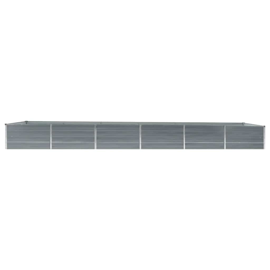 Arriate De Jardín De Acero Galvanizado Gris 480x80x45 Cm_2