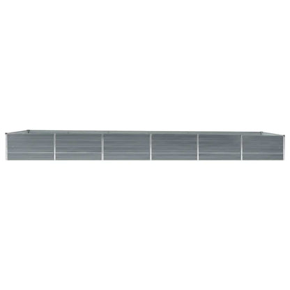 Arriate De Jardín De Acero Galvanizado Gris 480x80x45 Cm_2