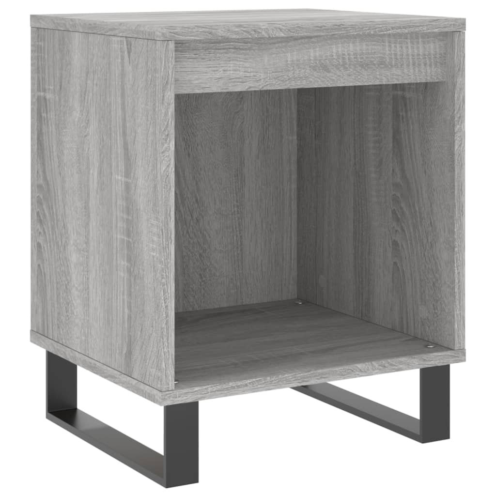 Mesita De Noche 2 Uds Madera Ingeniería Gris Sonoma 40x35x50 Cm_2