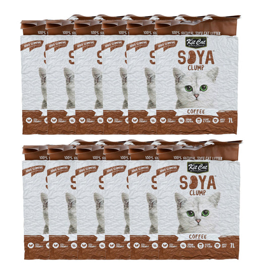 Kit Cat SoyaClump Pack Ahorro 12 - Coffee 7 L Arena Vegetal para gatos