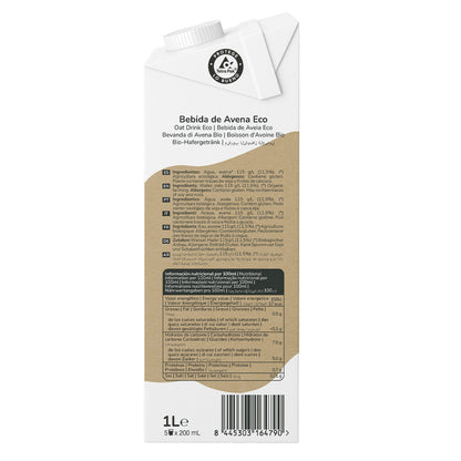 Pack 12x Bebida de Avena ECO Planeta Huerto 1L