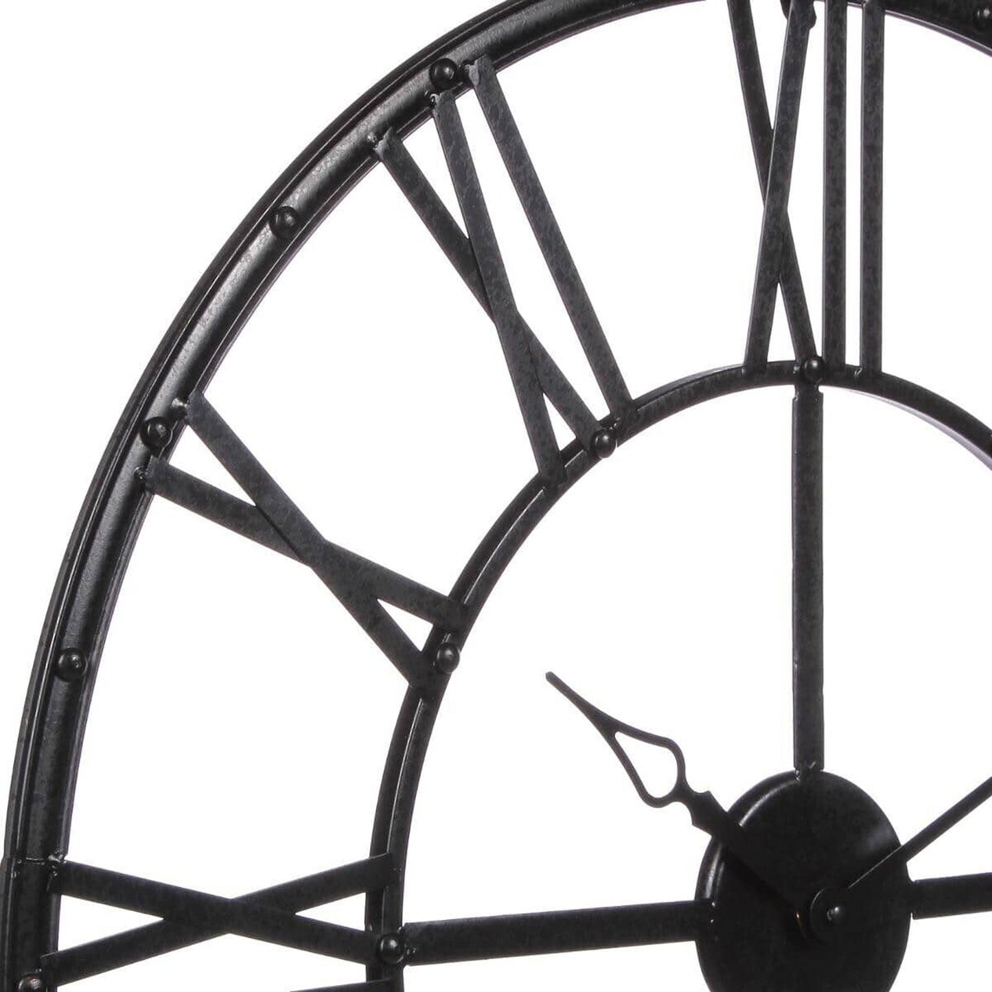 Reloj Vintage De Metal Negro Ø69,5 Cm_2