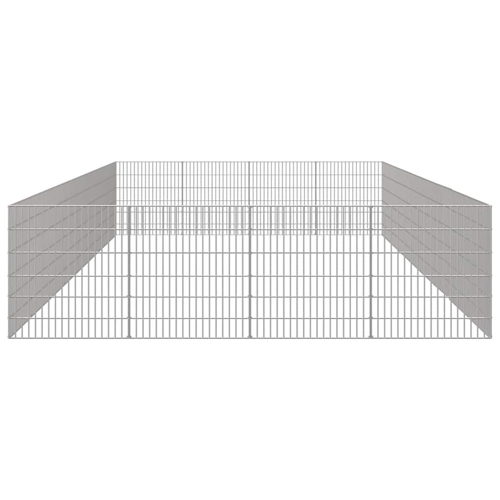 Vidaxl Recinto Corral Animales 24 Paneles Hierro Galvanizado 54x60 Cm_3