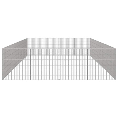 Vidaxl Recinto Corral Animales 24 Paneles Hierro Galvanizado 54x60 Cm_3