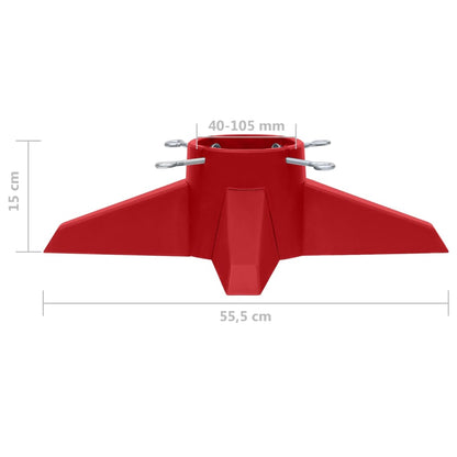 Vidaxl Soporte Para Árbol De Navidad Rojo 55,5x55,5x15 Cm_2