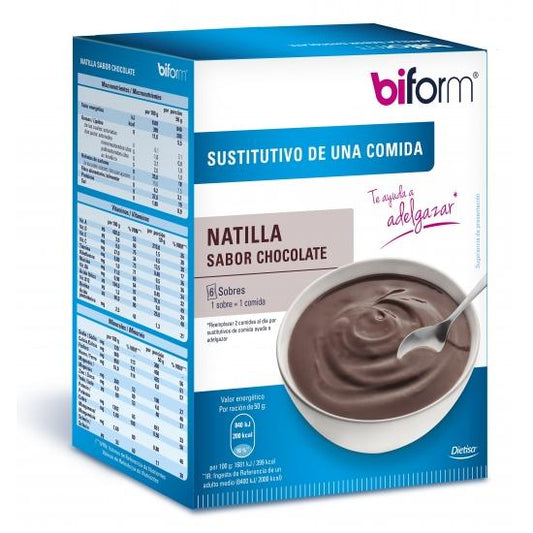 Crema de chocolate sustitutiva Biform, 6 sobres