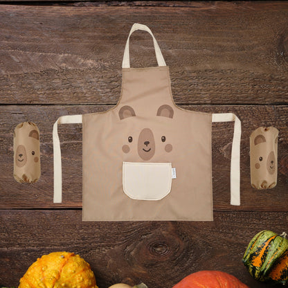 Teddy Bear Delantal Impermeable Infantil Con Mangas 60x50 Cm Albero Mio | Ropa Protegida Y Cero Dramas Con Las Manchas_3