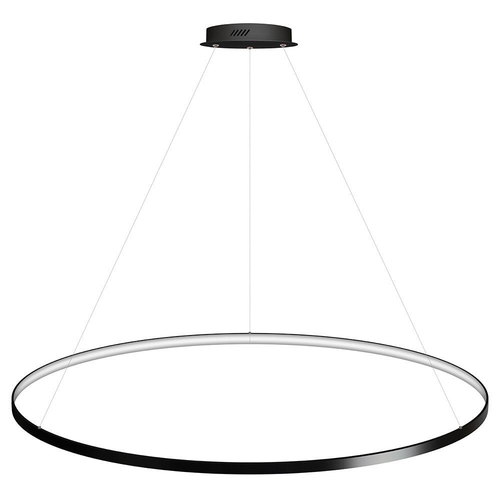 Luminaria Colgante Cycle In, 130w, Antracita, Ø140cm, Blanco Neutro_1