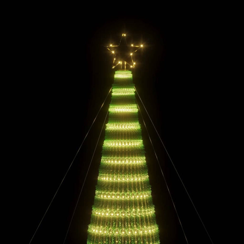 Vidaxl Árbol De Navidad Led 1544 Leds Blanco Cálido 500 Cm_5