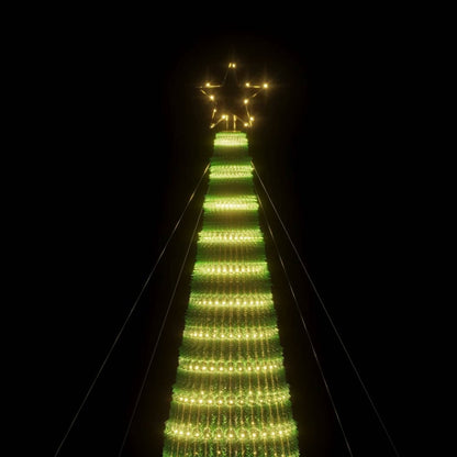 Vidaxl Árbol De Navidad Led 1544 Leds Blanco Cálido 500 Cm_5