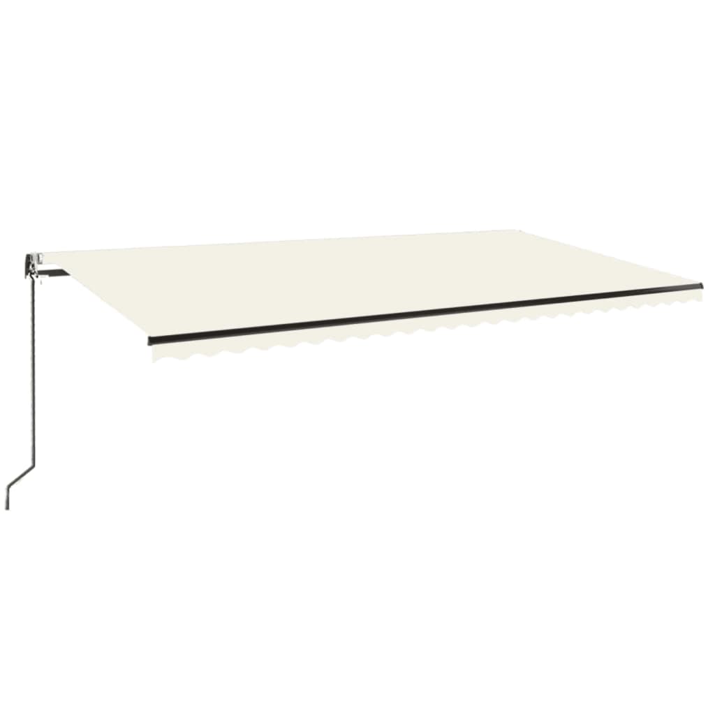 Toldo Automático Con Led Sensor De Viento Crema 600x350 Cm_0