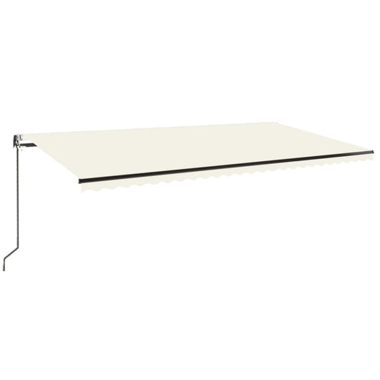 Toldo Automático Con Led Sensor De Viento Crema 600x350 Cm_0