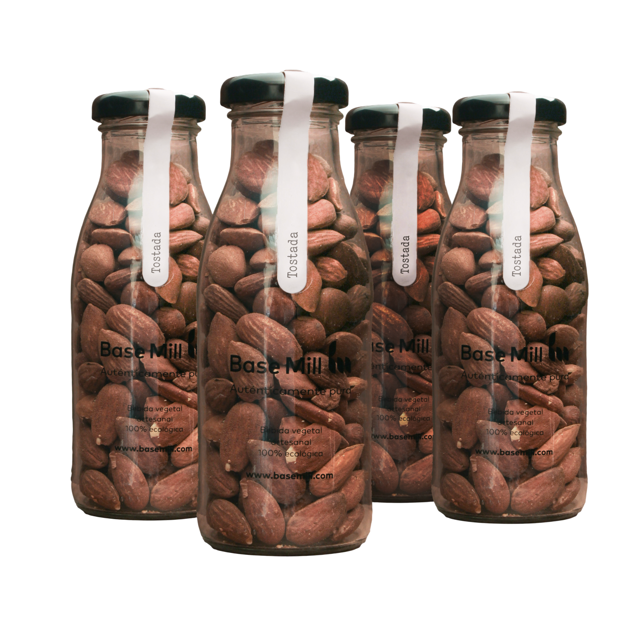 Pack Almendra Tostada Con Piel Eco (4 Botellas 145g)._0