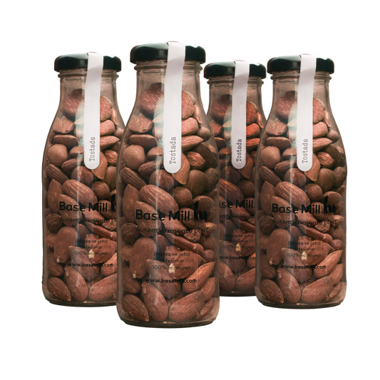 Pack Almendra Tostada Con Piel Eco (4 Botellas 145g)._0