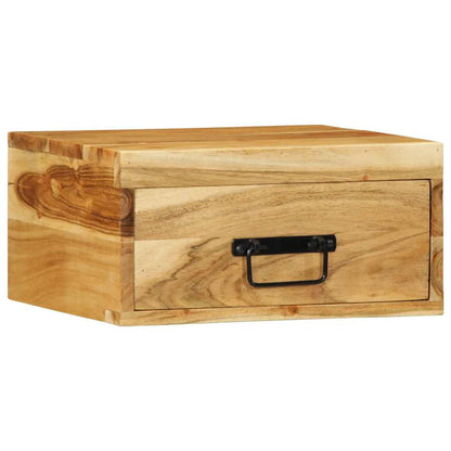 Mesitas De Noche De Pared 2 Uds Madera Maciza De Acacia_0