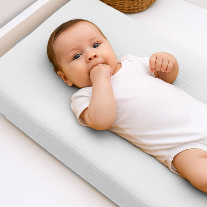 Funda De Colchón Para Cambiador En Algodón Bio Blanca