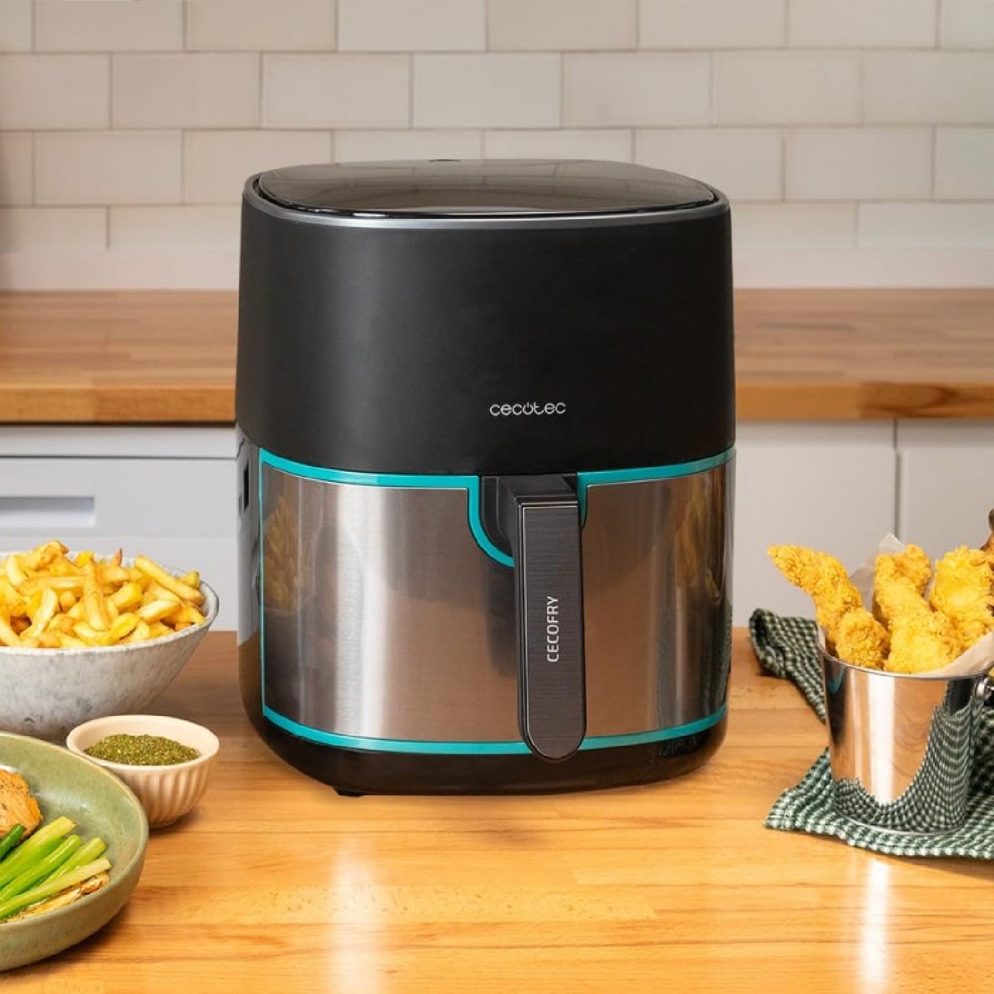 Freidora De Aire Sin Aceite De 6,5 L Cecofry Fantastik Inox 6500 Pack Air Fryer 1700 W, Acero Inox, 9 Menús, Tecnología Perfect Cook, 80-200grados C_4
