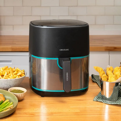 Freidora De Aire Sin Aceite De 6,5 L Cecofry Fantastik Inox 6500 Pack Air Fryer 1700 W, Acero Inox, 9 Menús, Tecnología Perfect Cook, 80-200grados C_4