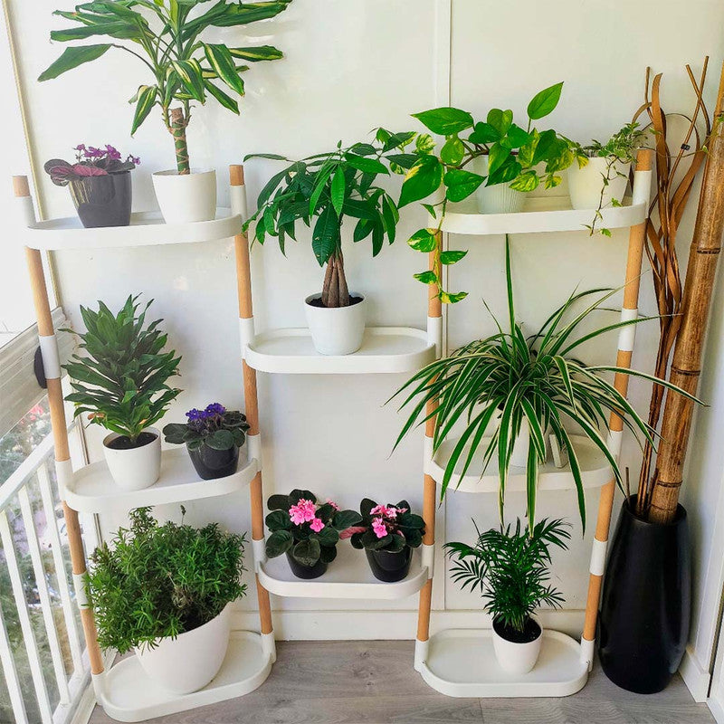 Soporte Modular Citysens De 8 Bandejas Blanco, Con 4 Plantas De Regalo_3