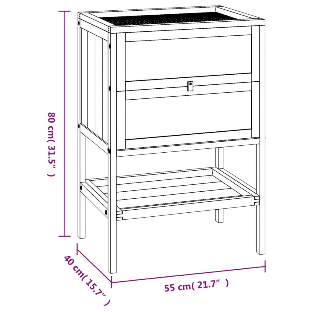 Vidaxl Jaula Para Hámster 55x40x80 Cm De Madera Maciza De Abeto_2