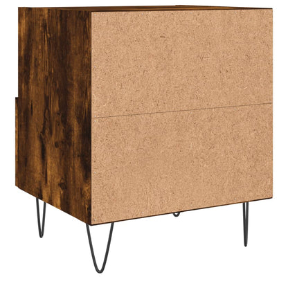 Mesita De Noche Madera Ingeniería Roble Ahumado 40x35x47,5 Cm_4