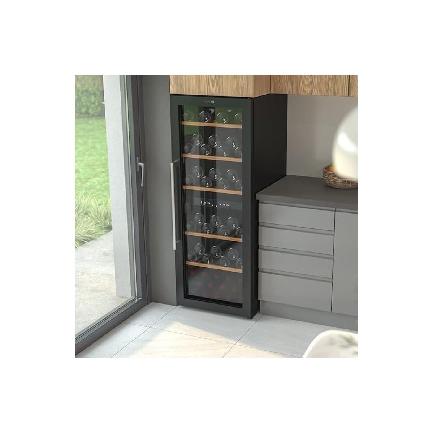 Vinoteca De 77 Botellas Bolero Grandsommelier Duo 77000 Black. 193 L, Sistema Compresor De Enfriamiento, Display, Control Táctil, Temperatura Regula_3