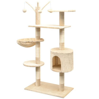 Vidaxl Rascador Para Gatos Con Poste Rascador De Sisal 125 Cm Beige_1