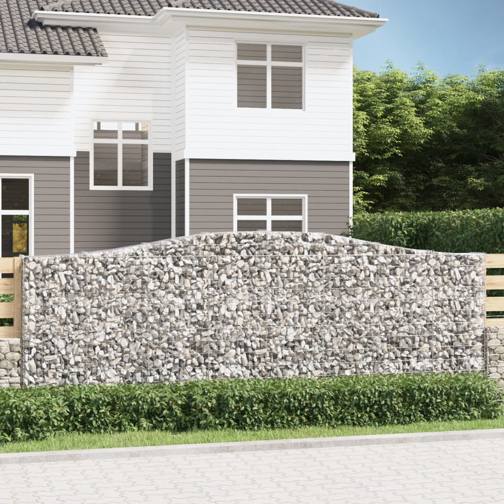 Cestas Gaviones 6 Uds Forma De Arco Hierro 400x30x140/160 Cm_1