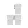 Set De 3 Cubos De Basura Keden Sortibox Para Reciclado, Blanco Roto, Volumen 3x25l