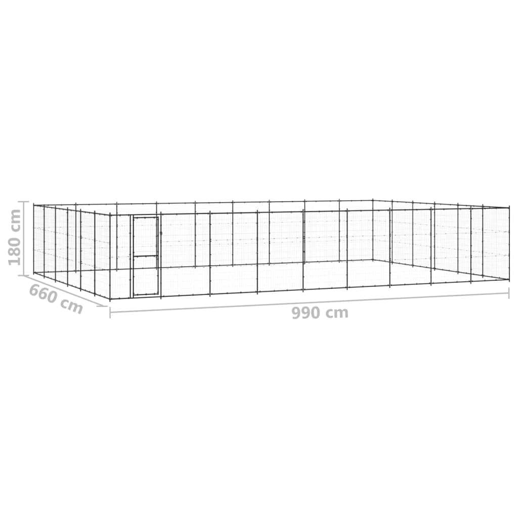 Vidaxl Perrera De Exterior De Acero 65,34 M²_2