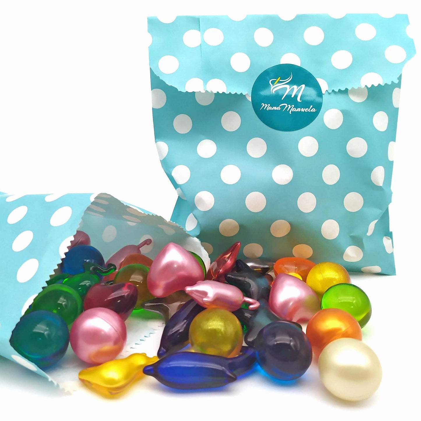 Bolsa Regalo 12 Perlas Baño Con Aromas Surtidos. Con Aceite De Soja - Hidrata, Suaviza Y Perfuma La Piel - Formas Varias_0