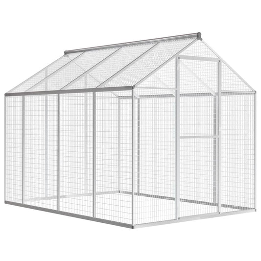 Vidaxl Pajarera Exterior De Aluminio 178x242x192 Cm_0