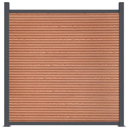 Panel De Valla Wpc Marrón 1564x186 Cm / Vetonek_5