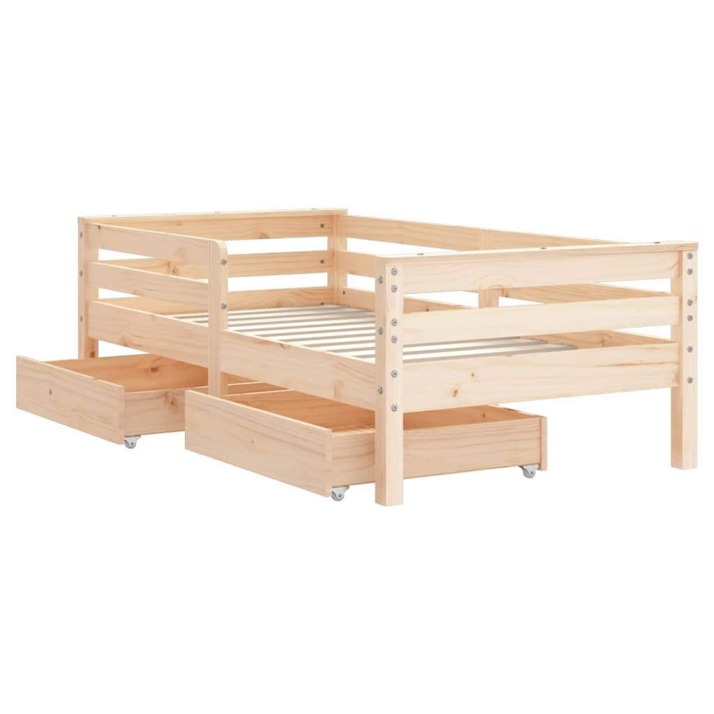 Vidaxl Estructura De Cama Para Niños Con Cajones Madera Pino 70x140 Cm_3