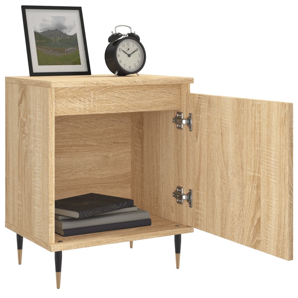 Mesitas Noche 2 Uds Madera Ingeniería Roble Sonoma 40x30x50 Cm_2