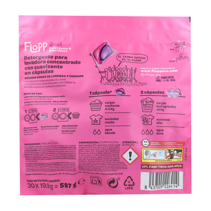 Detergente con suavizante ECO Flopp 30 lavados