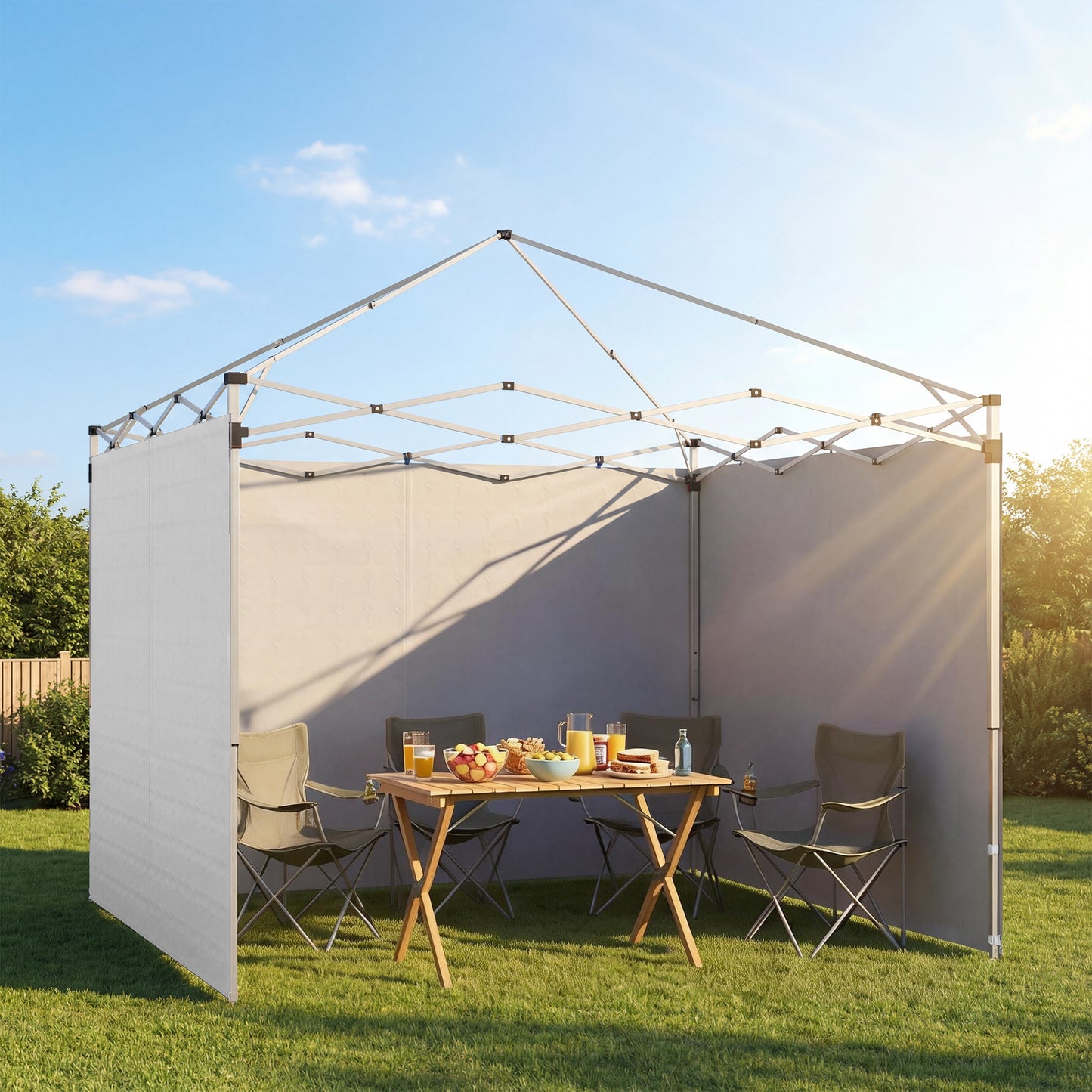 Outsunny 3 Paredes Laterales Para Carpas De 3x3 M Con Cremallera 300x200 Cm_1