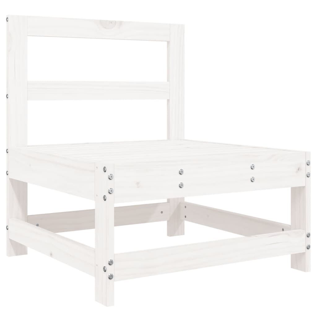 Vidaxl Juego De Muebles De Jardín 6 Piezas Madera Maciza Pino Blanco_3