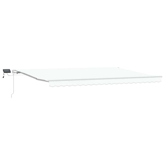 Toldo Retráctil Blanco 500 X 350 Cm Tela Y Aluminio_0