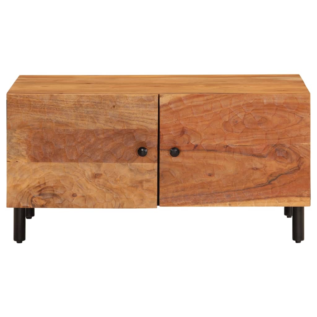Mesa De Centro Madera Maciza De Acacia 80x50x40 Cm_3